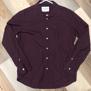 American Eagle Outfitters, maroon button down shirt